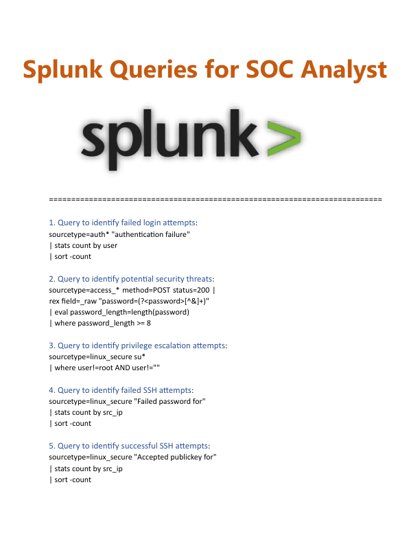 100+ Splunk Queries for SOC Analyst thumbnail