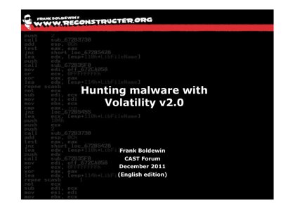 Hunting malware with Volatility v2.0 thumbnail