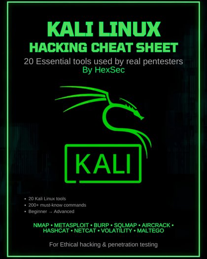 KALI LINUX HACKING CHEAT SHEET20 Essential tools thumbnail
